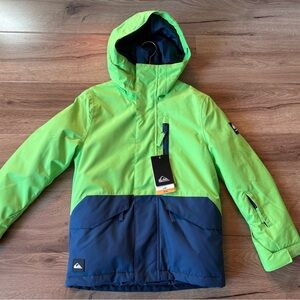 NWT Quiksilver Boys Mission Solid Insulated Snow Jacket - Size 8/xs